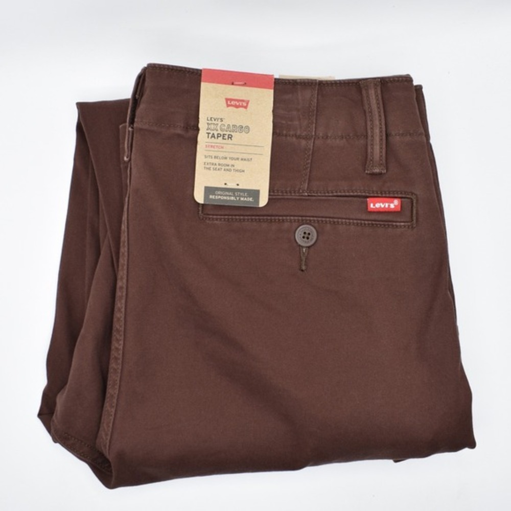 Levi's XX Cargo Taper Stretch Cargo Pants‎ Men's 31x32 Dark Brown NWT 394410043
